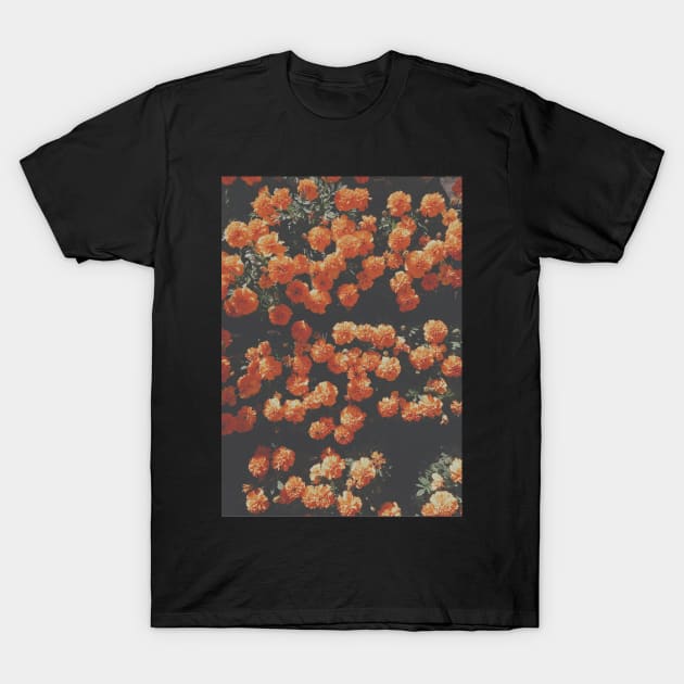 Orange Flowers T-Shirt by Islanr